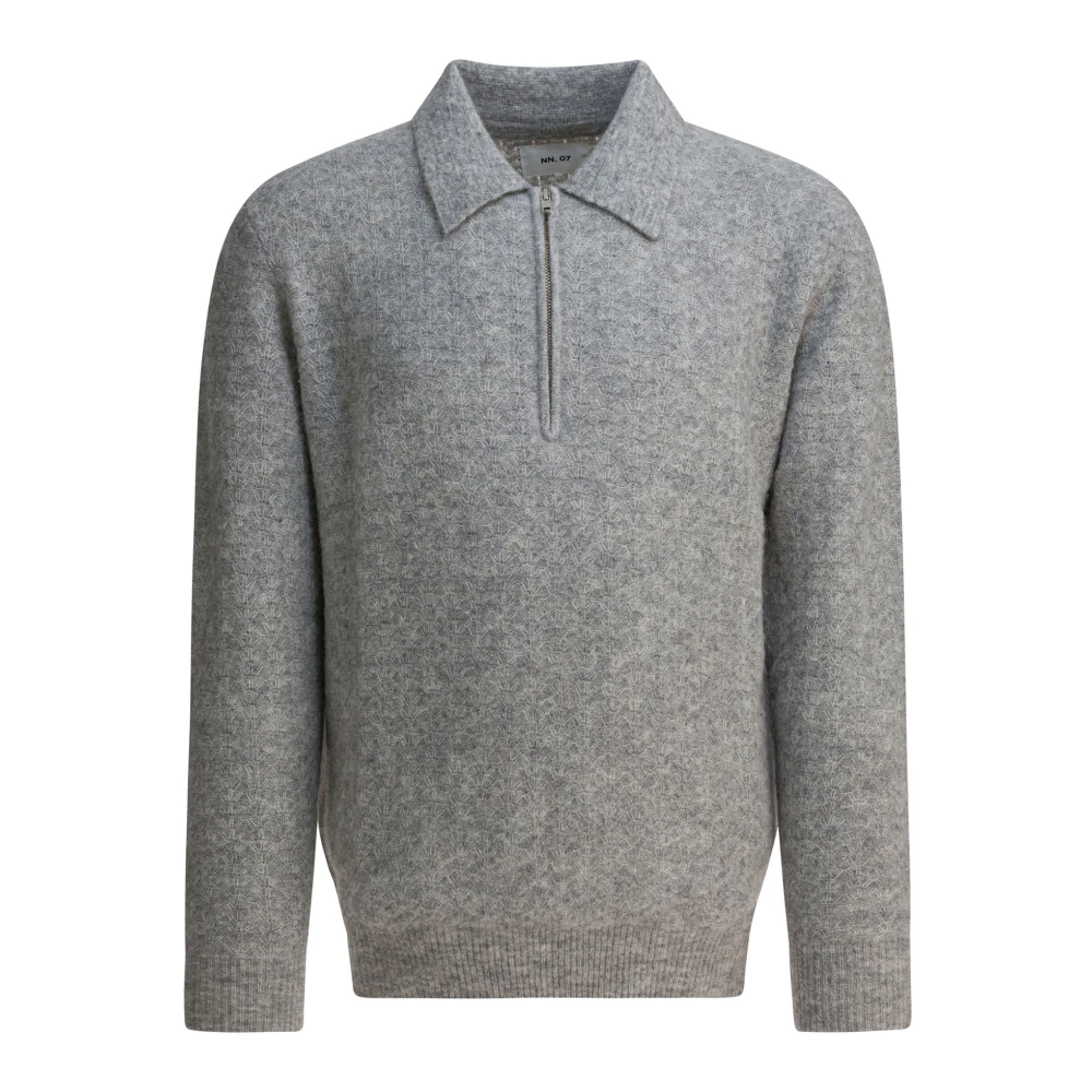 Nn07 Men's Gray Alfie Polo Sweater