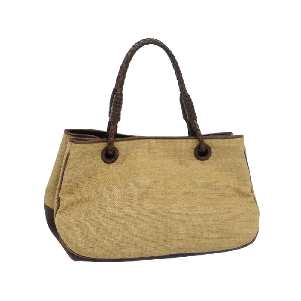 Bottega Veneta Vintage Pre-owned Canvas handbags Beige Dames