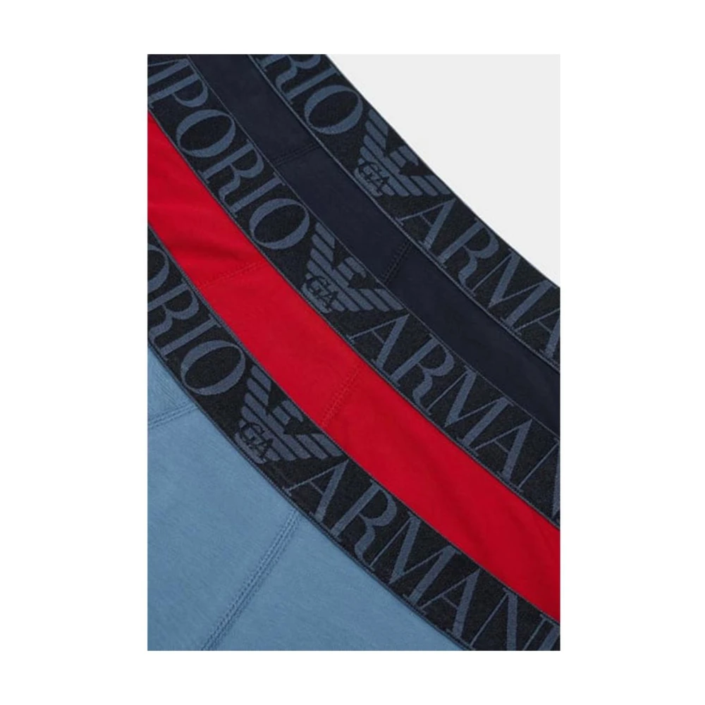 Emporio Armani Blauwe Katoenen Boxershorts Multicolor Heren