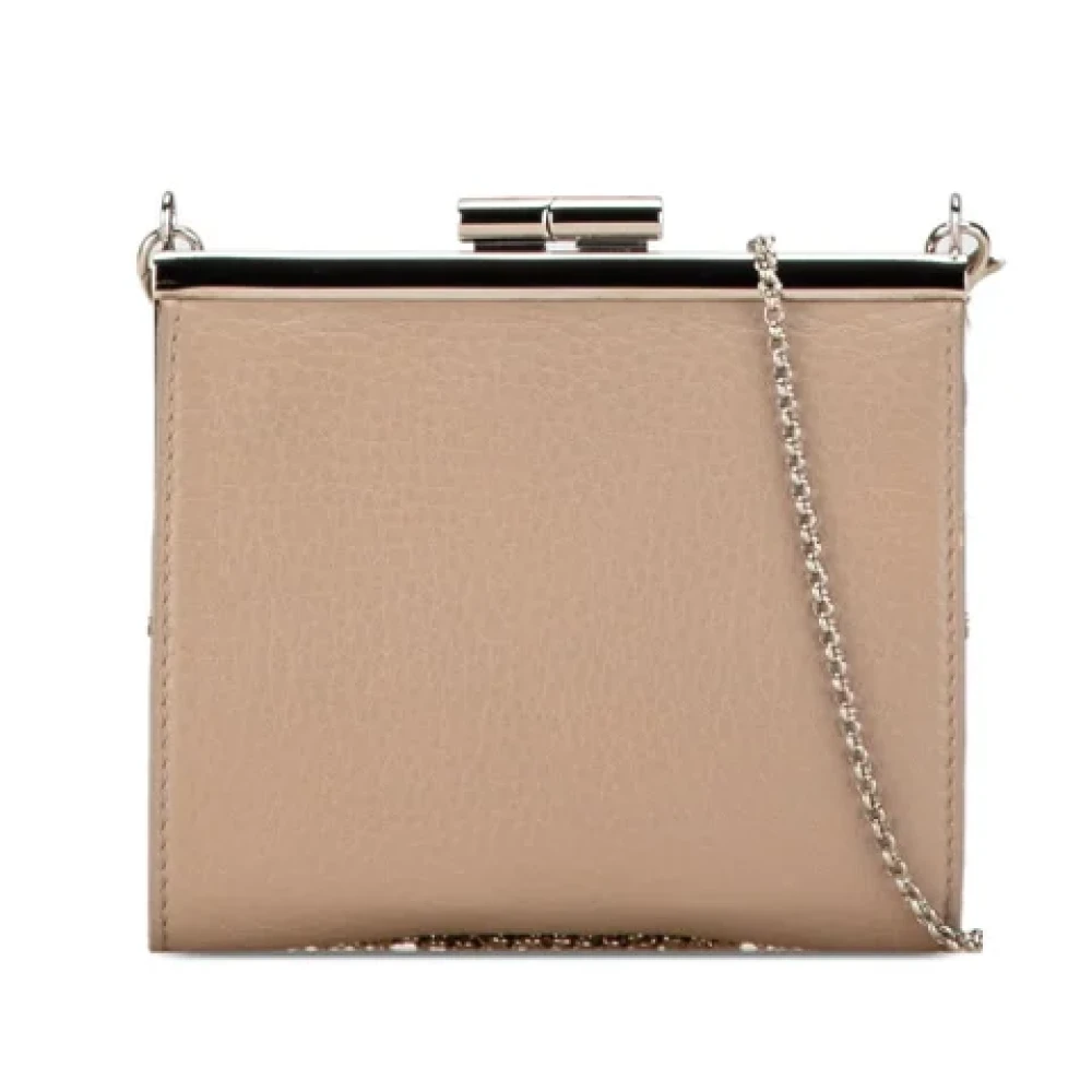 Bvlgari Vintage Pre-owned Leather wallets Beige Dames