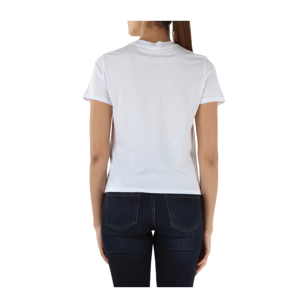 Armani Exchange Pima Katoenen T-shirt met Voorprint White Dames