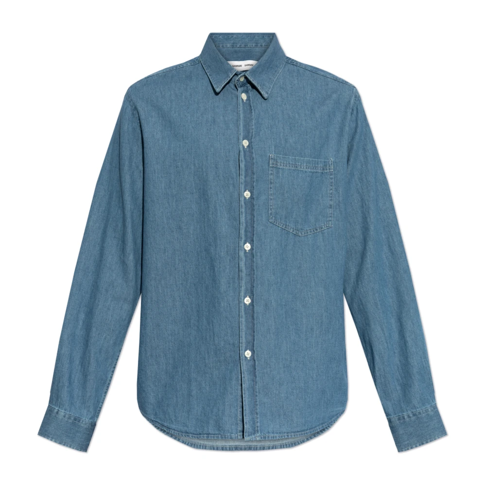 Samsøe Saryan Denim Overhemd Blue Heren