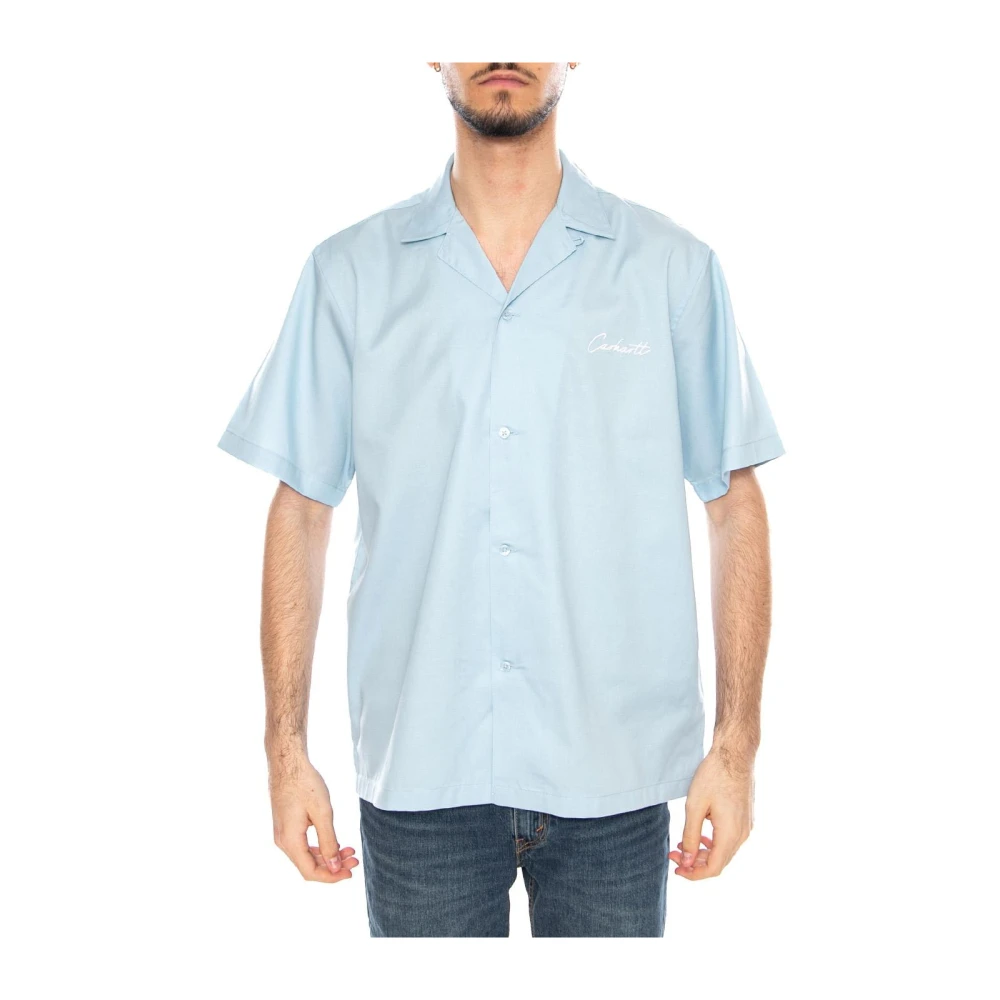 Carhartt Wip Men's Blue Short Sleeve Shirts, L, S/S Delray Shirt