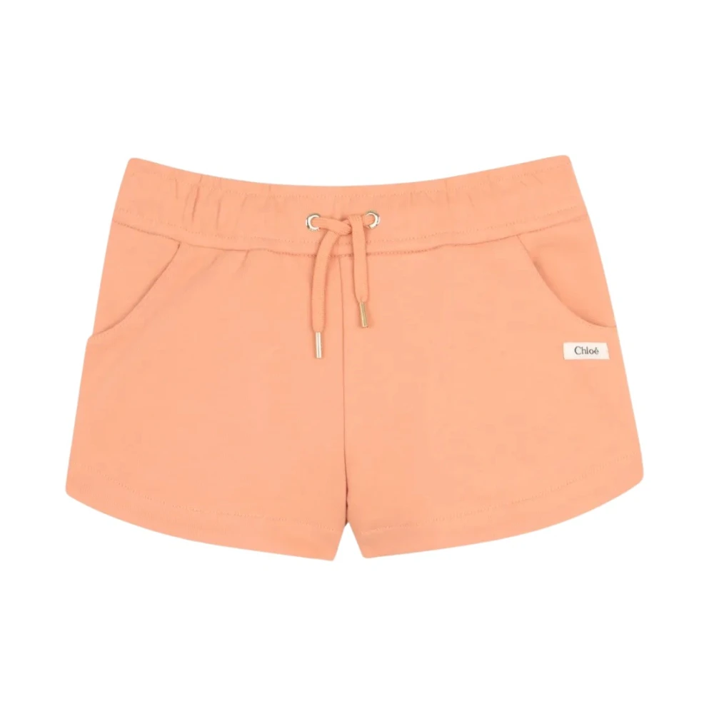 Chloé Unisex Orange Drawstring Shorts