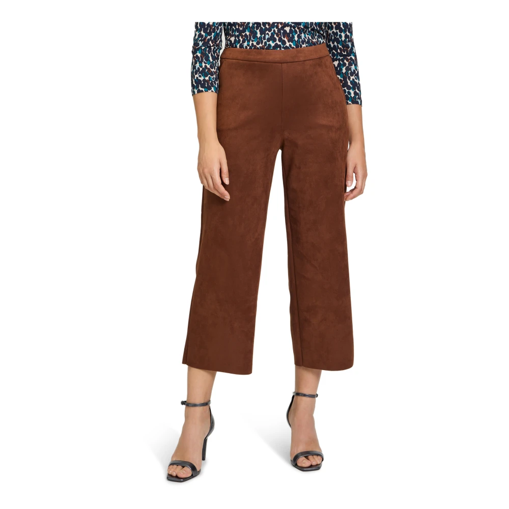 Betty Barclay Culotte van imitatieleer met Zakken Brown Dames