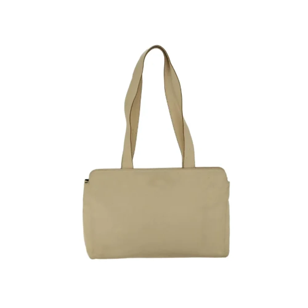 Salvatore Ferragamo Pre-owned Leather shoulder-bags Beige Dames