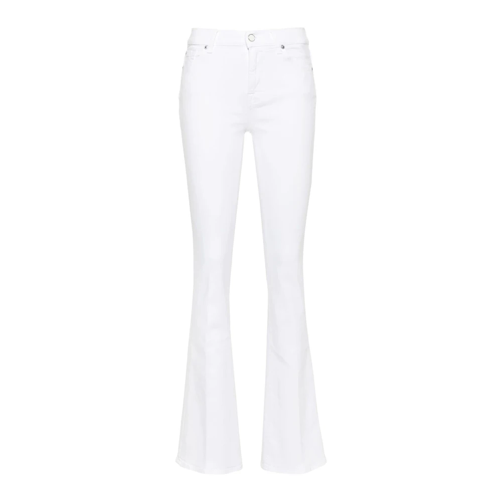 7 For All Mankind Hoge Taille Slim Fit Witte Jeans White Dames
