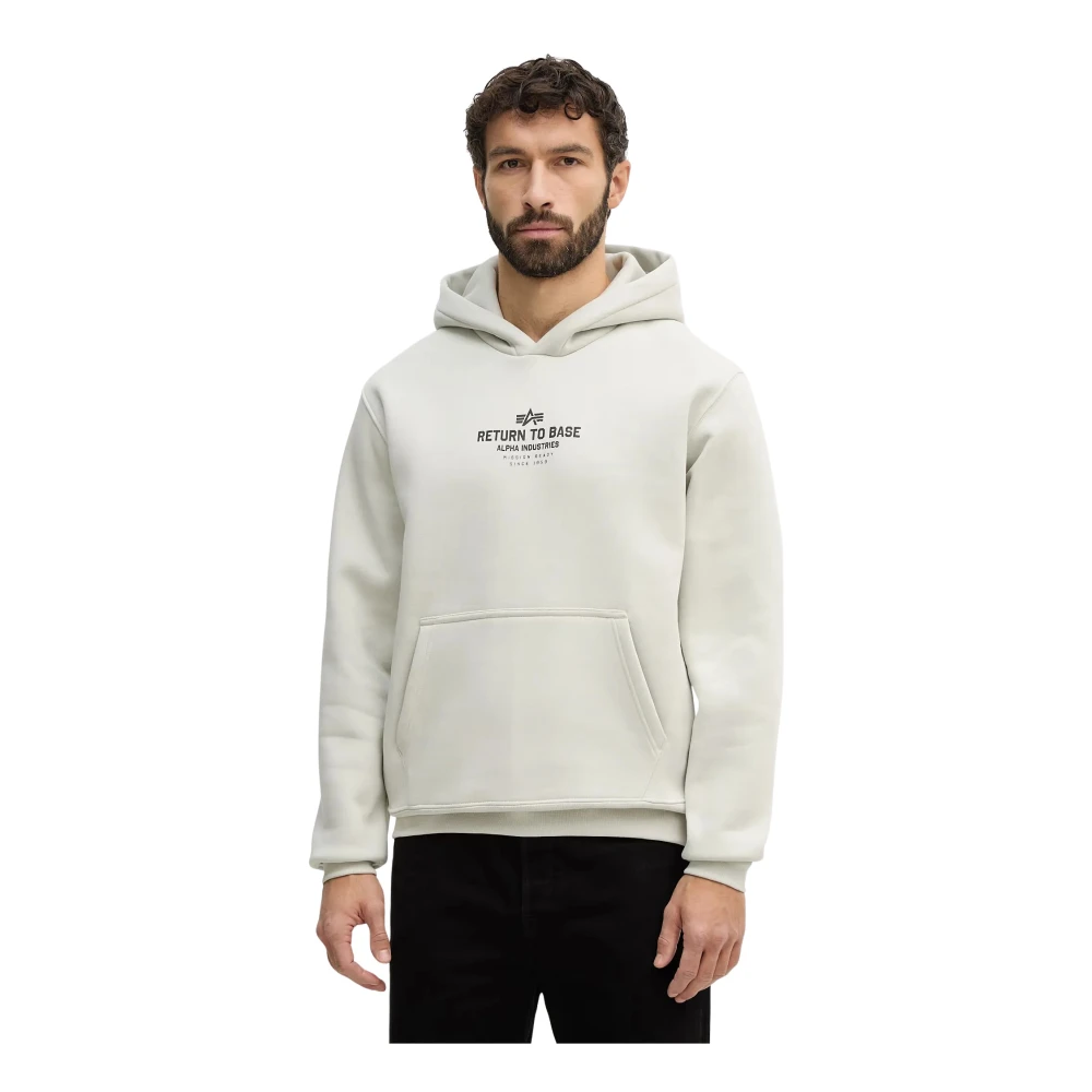 Alpha Industries Uomo Beige - Felpa Con Cappuccio Return To Base - Sweatshirts & Hoodies - 2XL - Immagine 1