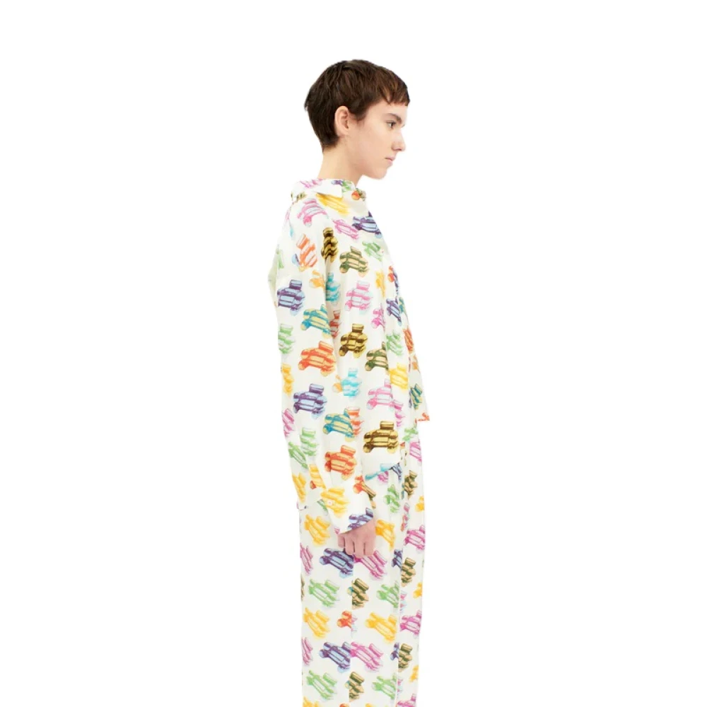 Odeeh Zwembadstoelen Blouse Oversized Schouder Multicolor Dames