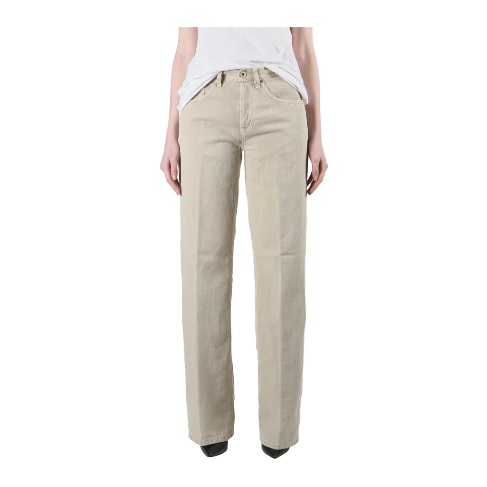 Dondup Denim Jacklin Broek Beige Dames