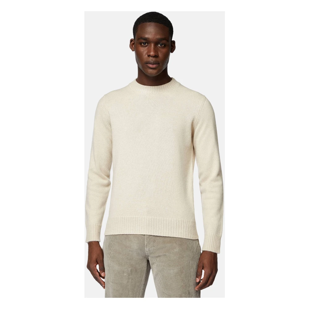 Boggi Milano Crew Neck Jumper Beige Heren