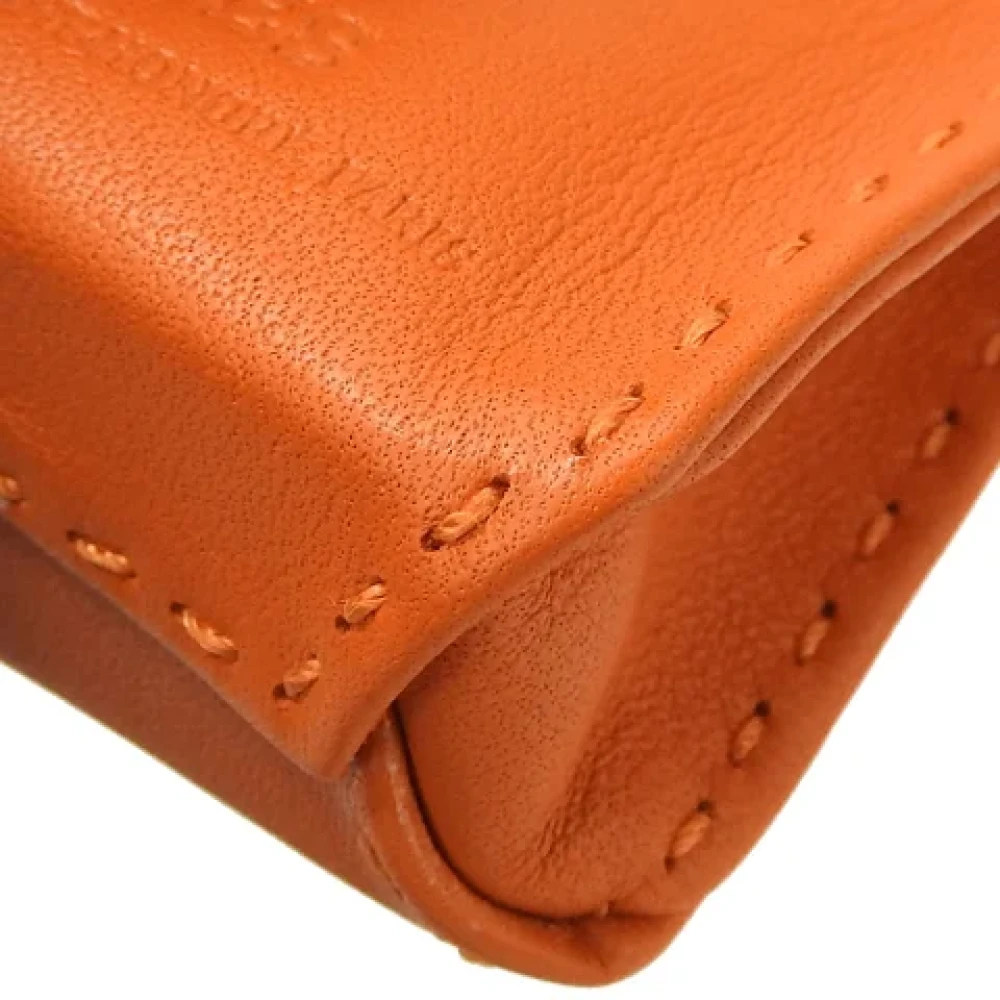 Hermès Vintage Pre-owned Leather key-holders Orange Dames