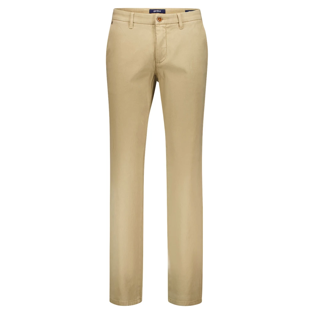 Gardeur Beige Katoenen Broek Beige Heren