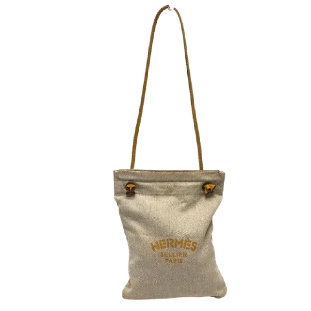 Hermès Vintage Pre-owned Fabric shoulder-bags Beige Dames