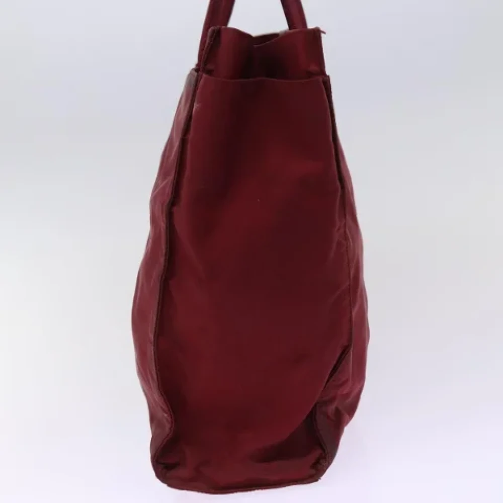 Prada Vintage Pre-owned Nylon handbags Red Dames