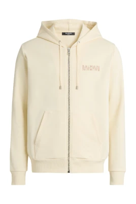 Zip-through hoodie med spegelmotiv