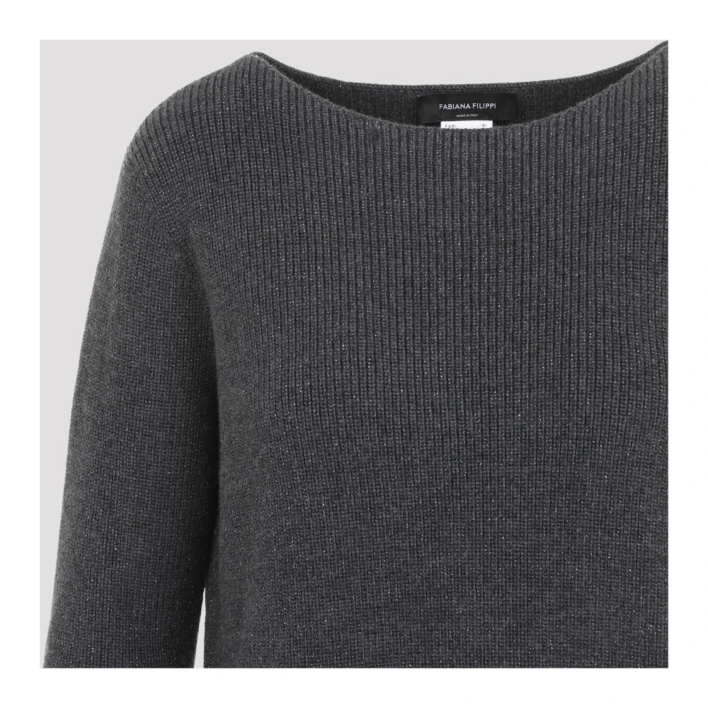 Fabiana Filippi Grijze Trui voor Vrouwen Aw24 Gray Dames