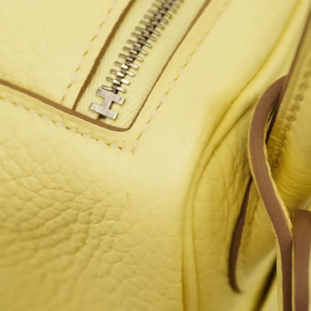 Hermès Vintage Pre-owned Leather shoulder-bags Yellow Dames