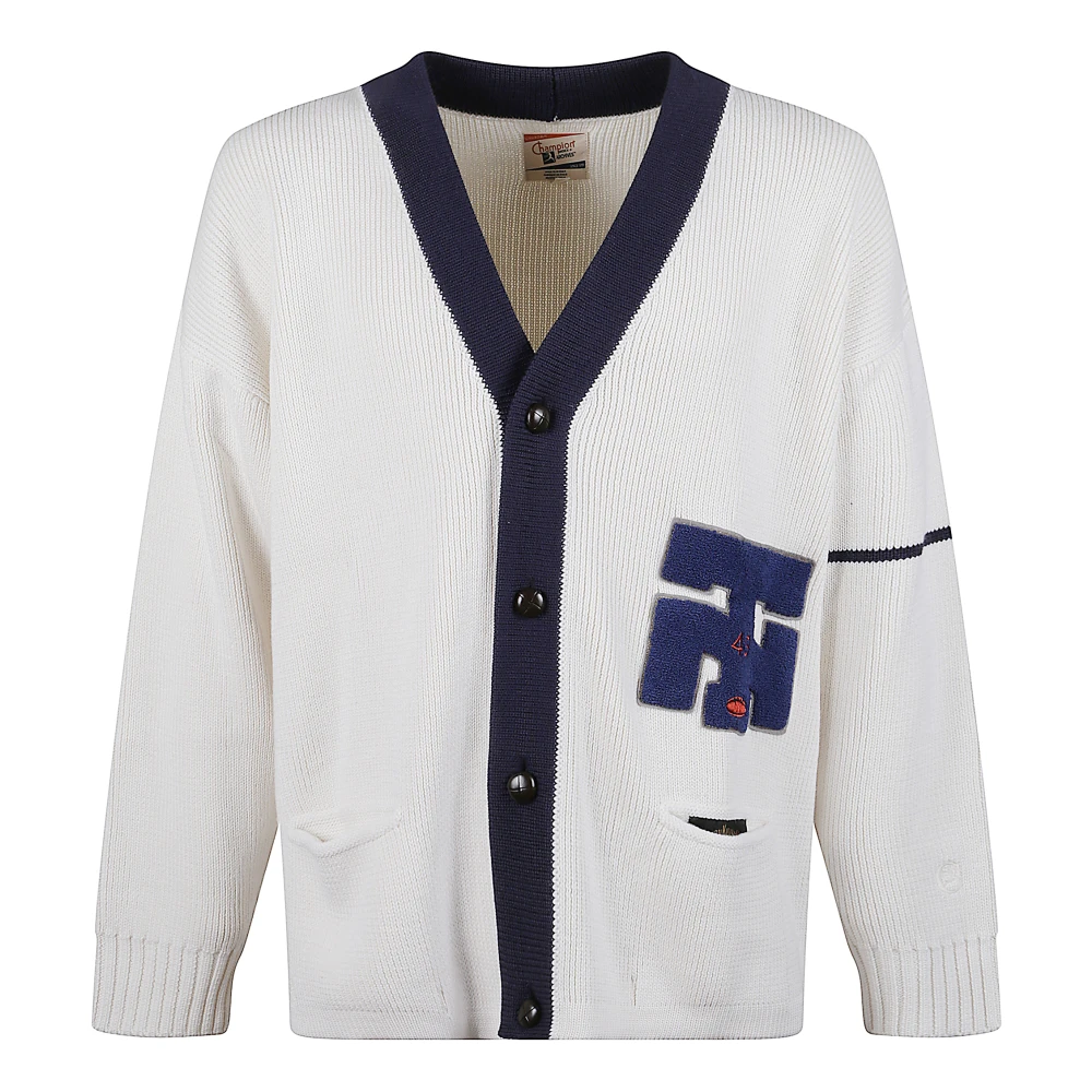 Champion Cardigan - Male - Cardigans - White - Xl - Knitwear