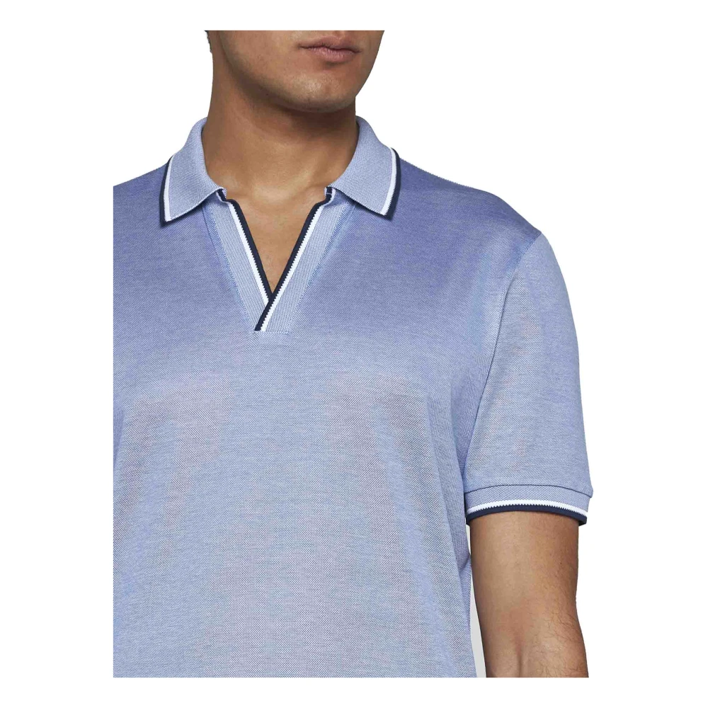 D4.0 Lichtblauwe T-shirts en Polos Blue Heren