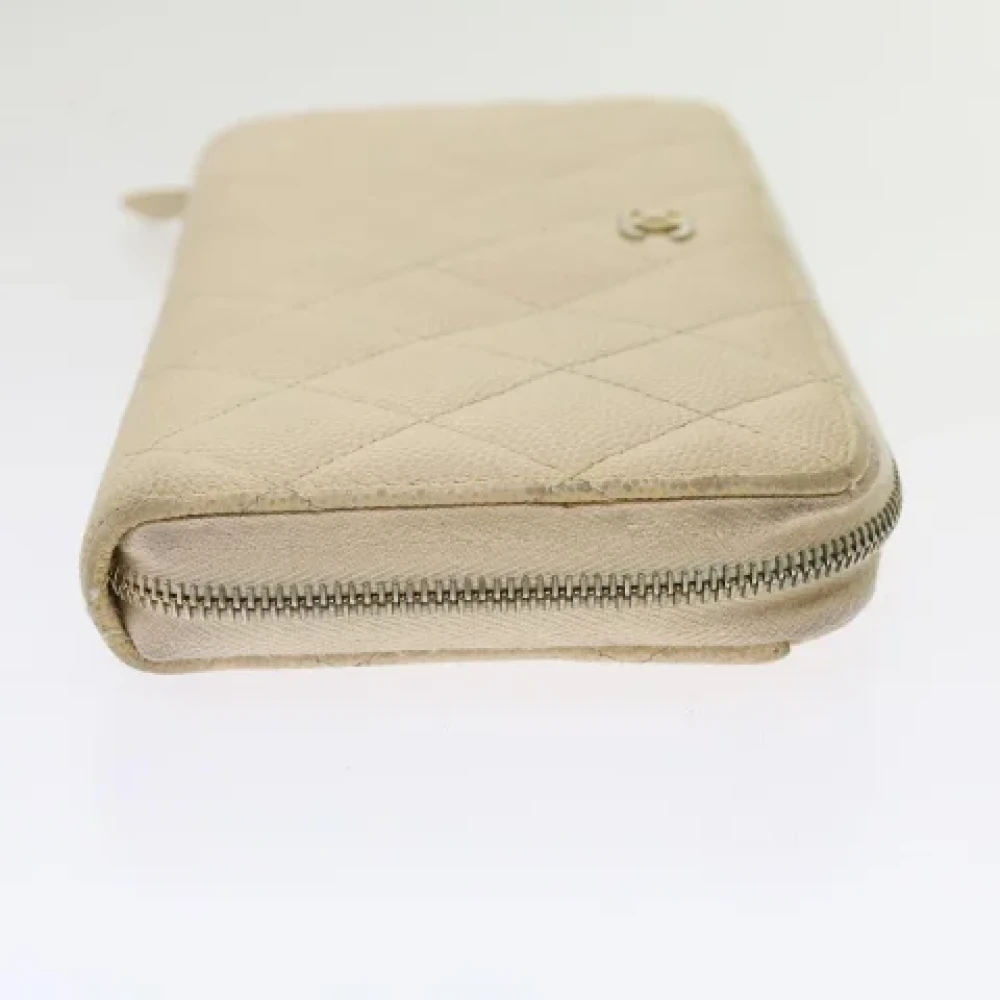 Chanel Vintage Pre-owned Leather wallets White Dames