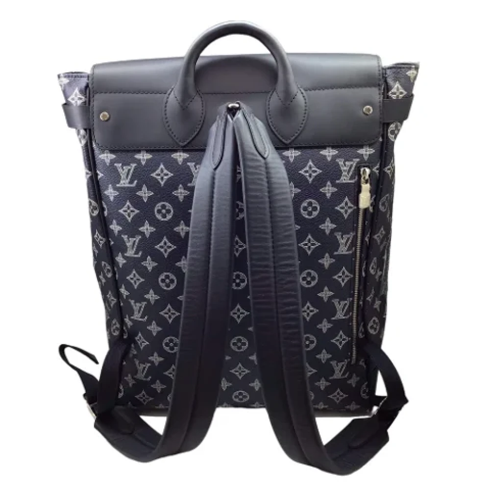 Louis Vuitton Vintage Pre-owned Canvas backpacks Blue Dames