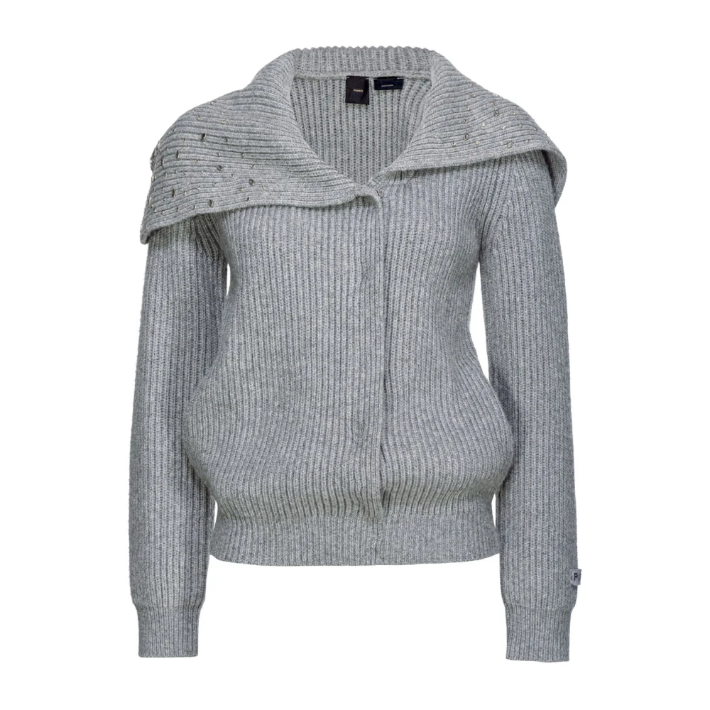 Pinko Kasjmier Kristal Vest Herfst Winter Vrouwen Gray Dames