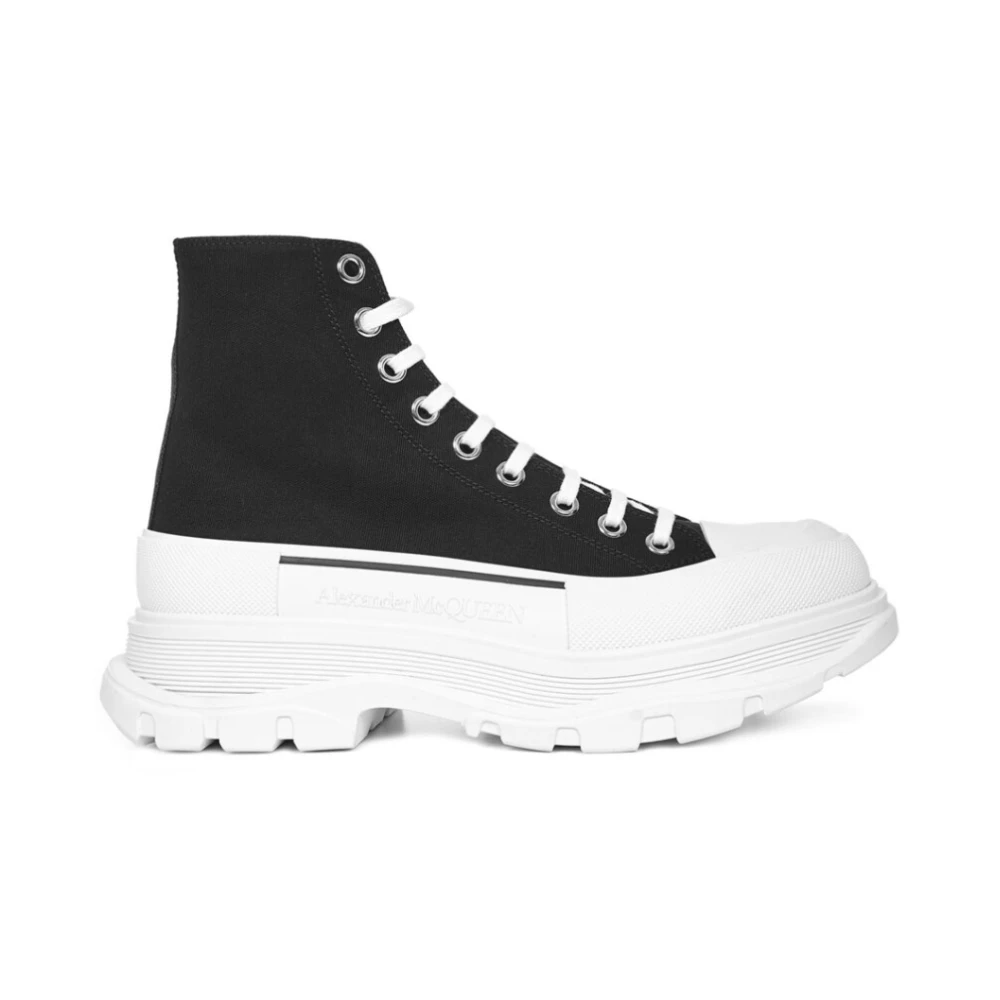 Alexander Mcqueen Men's Black Sneakers, 6 Uk, Tread Slick High-Top Trainers