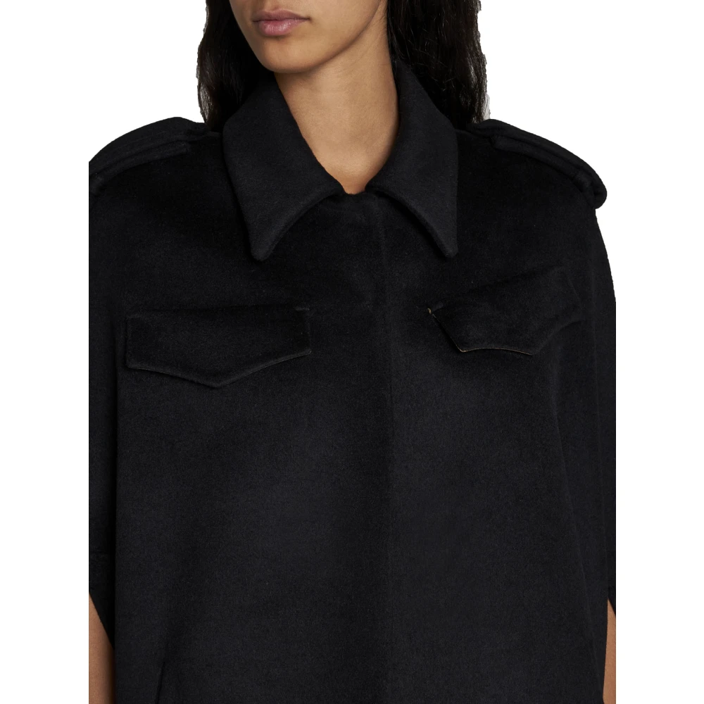 Blanca Vita Zwarte Wollen Capejas Black Dames