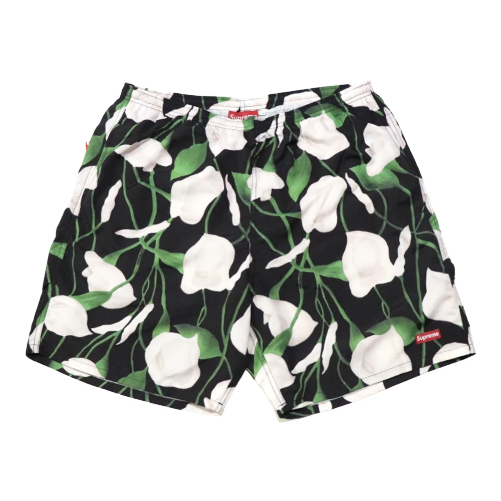 Supreme Zwarte Bloemen Limited Edition Zwemshorts Multicolor Heren