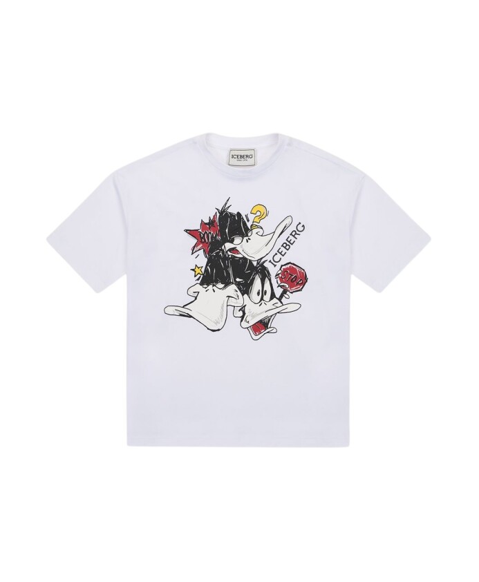 t-shirt-en-coton-a-col-rond-avec-daffy-duck