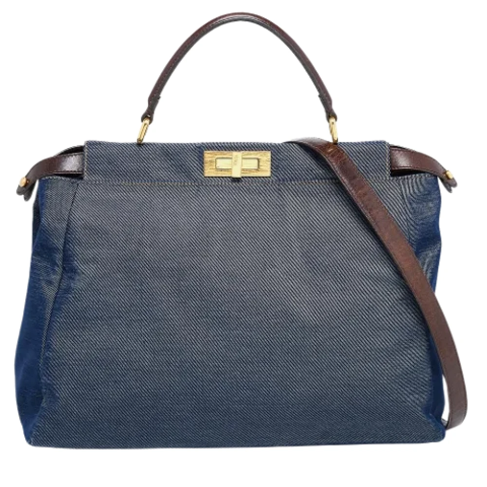 Fendi Vintage Pre-owned Denim handbags Blue Dames