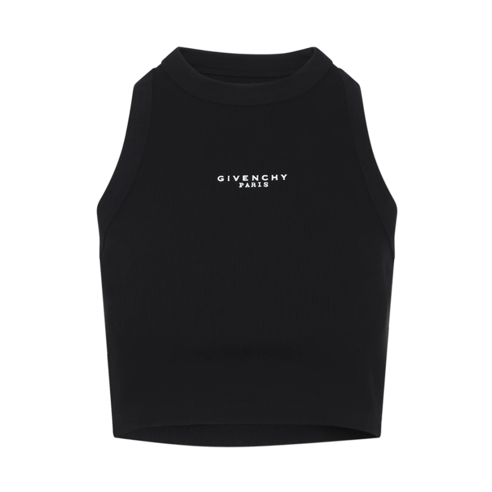 Givenchy Women's Black Cotton Top - Sleeveless Tops - L - Tops