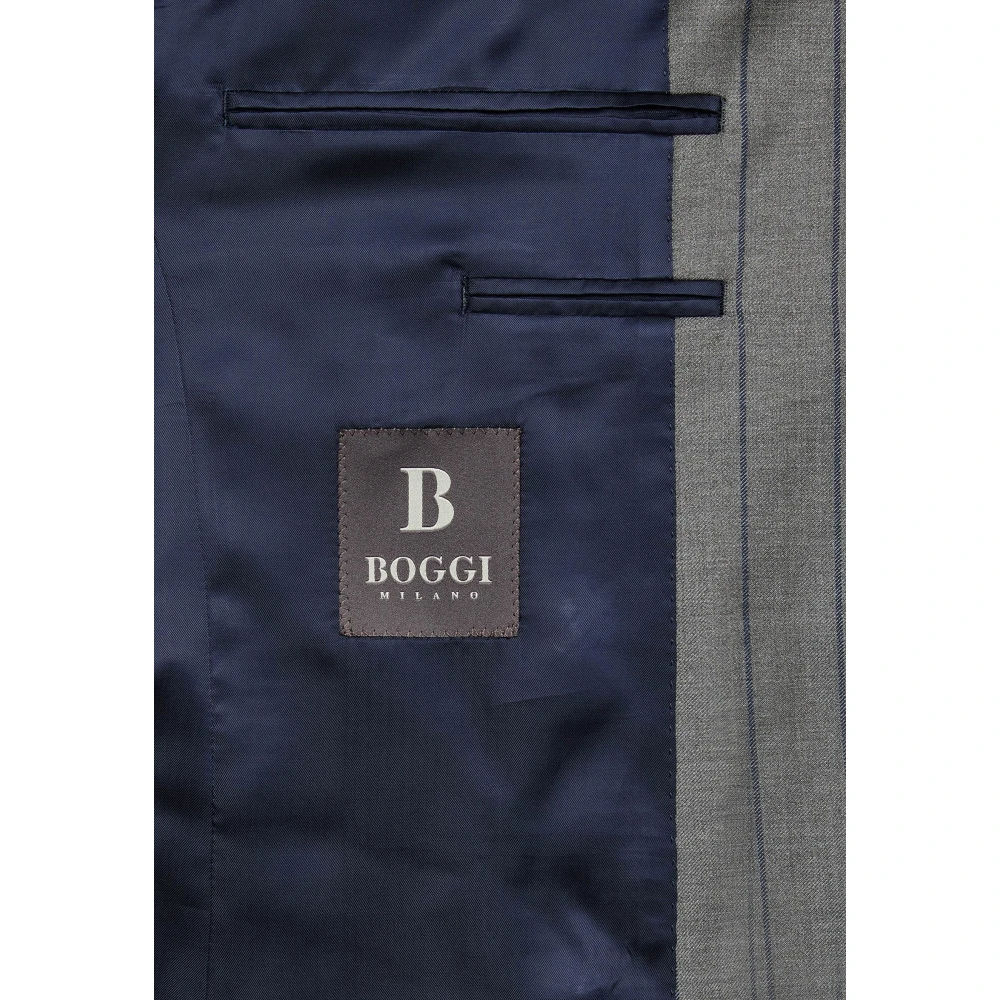 Boggi Milano Pakjes in zuivere wol met pinstripe Gray Heren