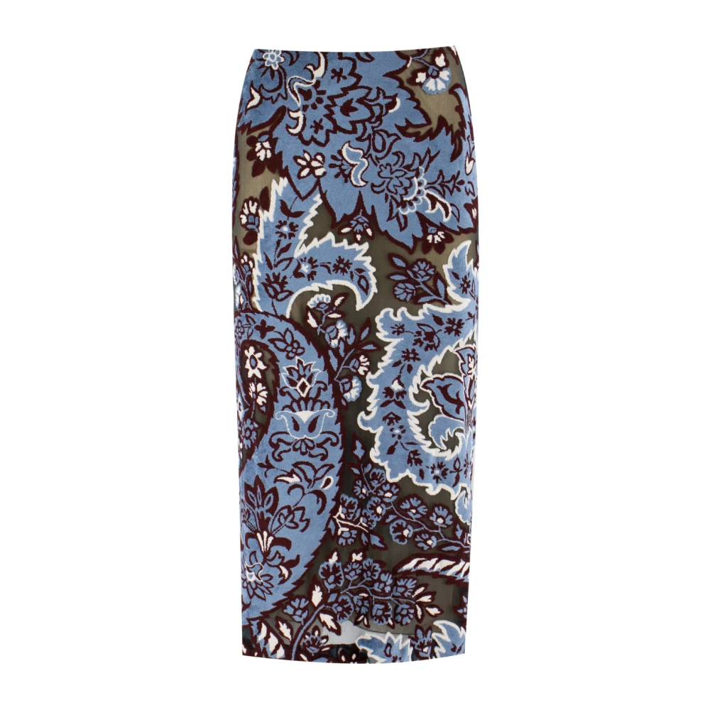ETRO Bloemen Paisley Sheath Rok Multicolor Dames
