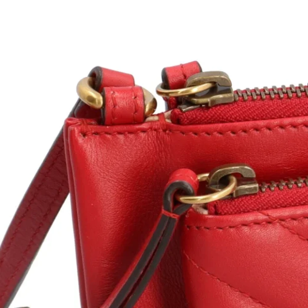 Gucci Vintage Pre-owned Fabric gucci-bags Red Dames