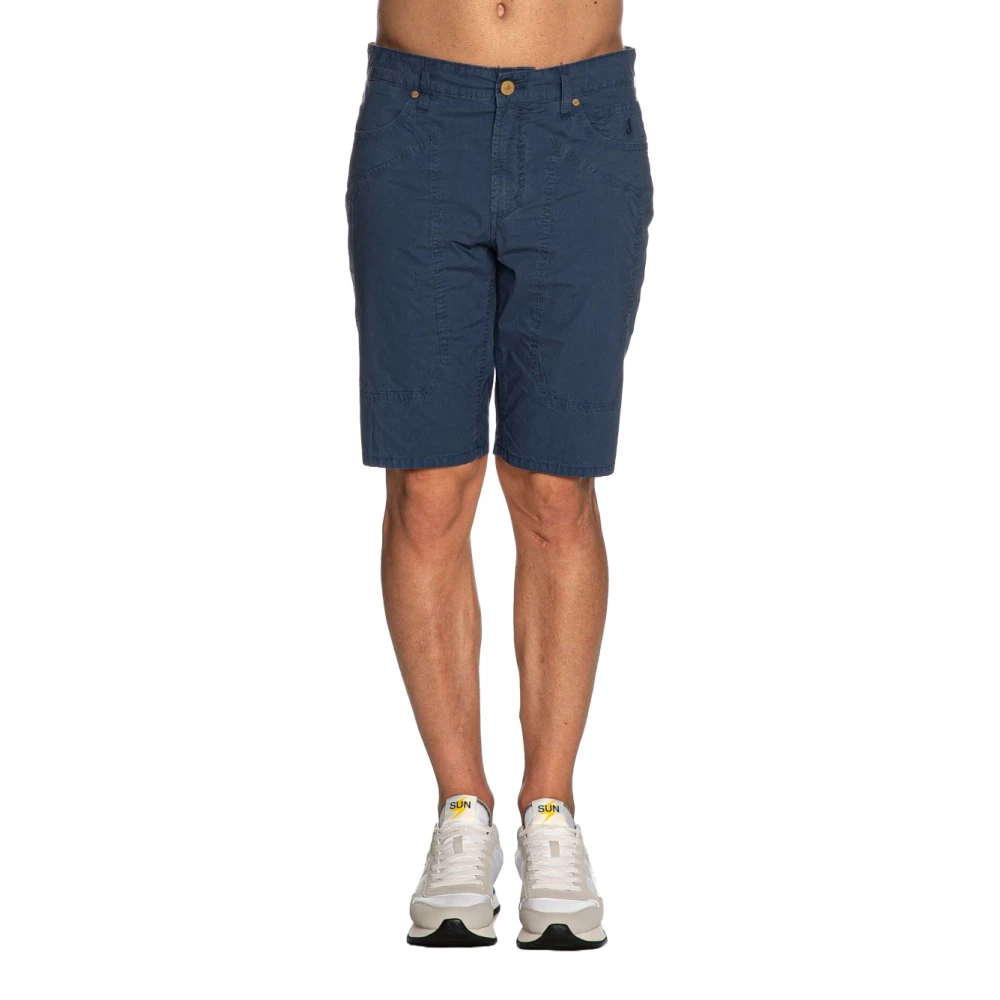 Jeckerson Blauwe Casual Bermuda Shorts Blue Heren
