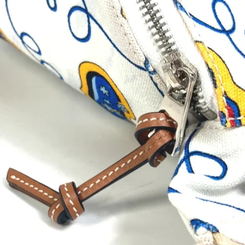 Loewe Pre-owned Fabric crossbody-bags White Heren