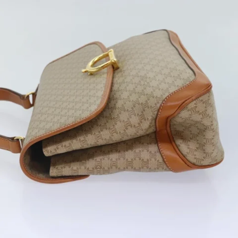 Celine Vintage Pre-owned Leather handbags Beige Dames