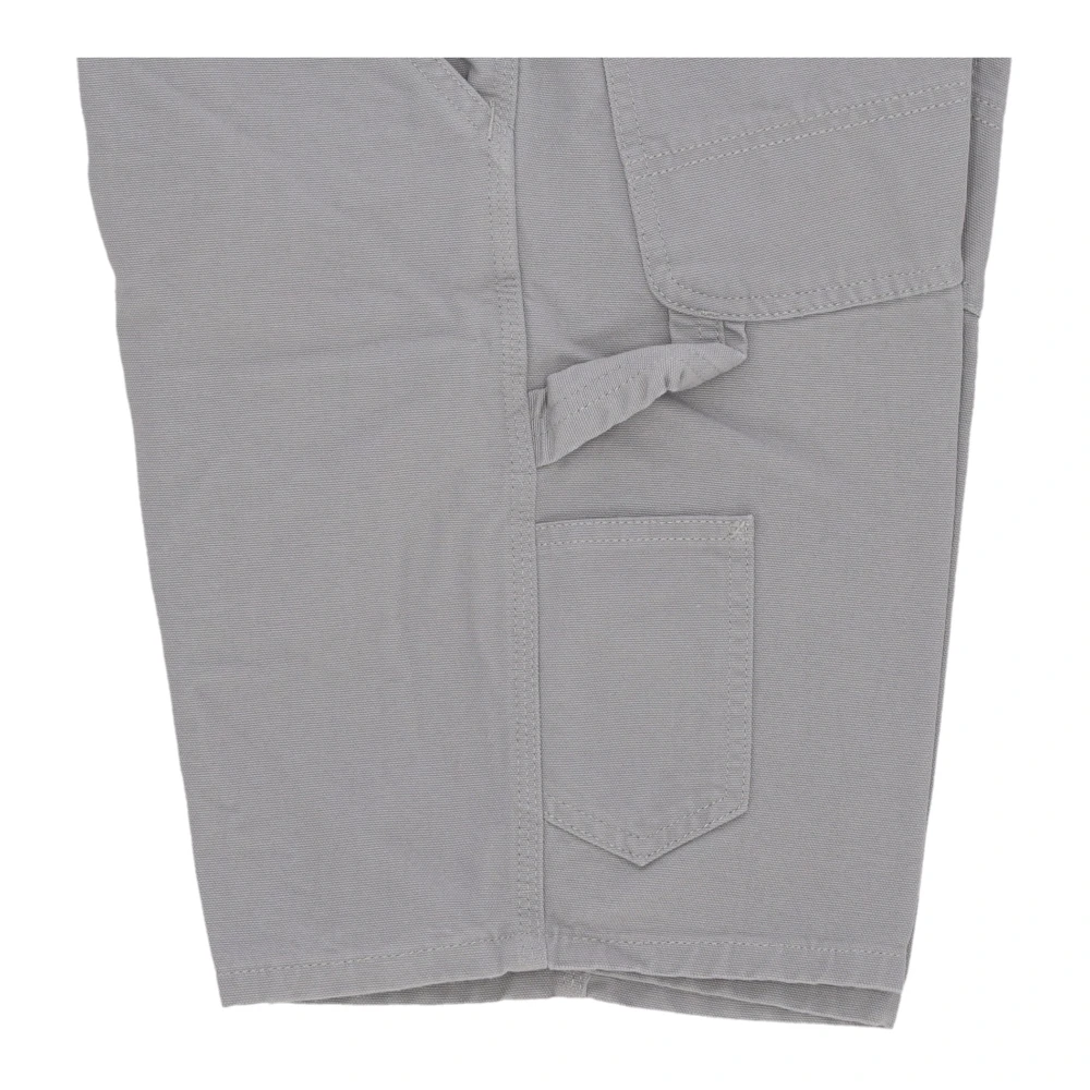 Carhartt WIP Korte Stoffen Broek met Gereedschapszak Gray Heren