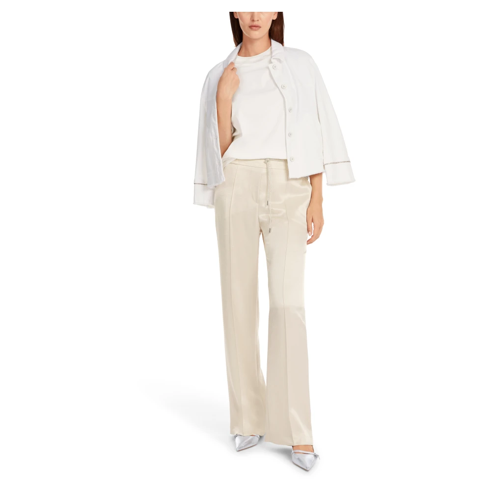 Marc Cain Gestreept katoenen T-shirt White Dames