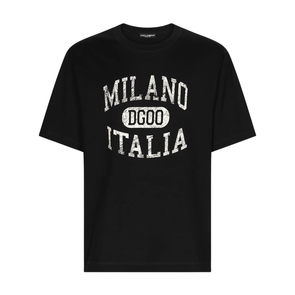 Dolce & Gabbana Casual Katoenen T-shirt G8Pn9Tg7Npvn0000 Black Heren