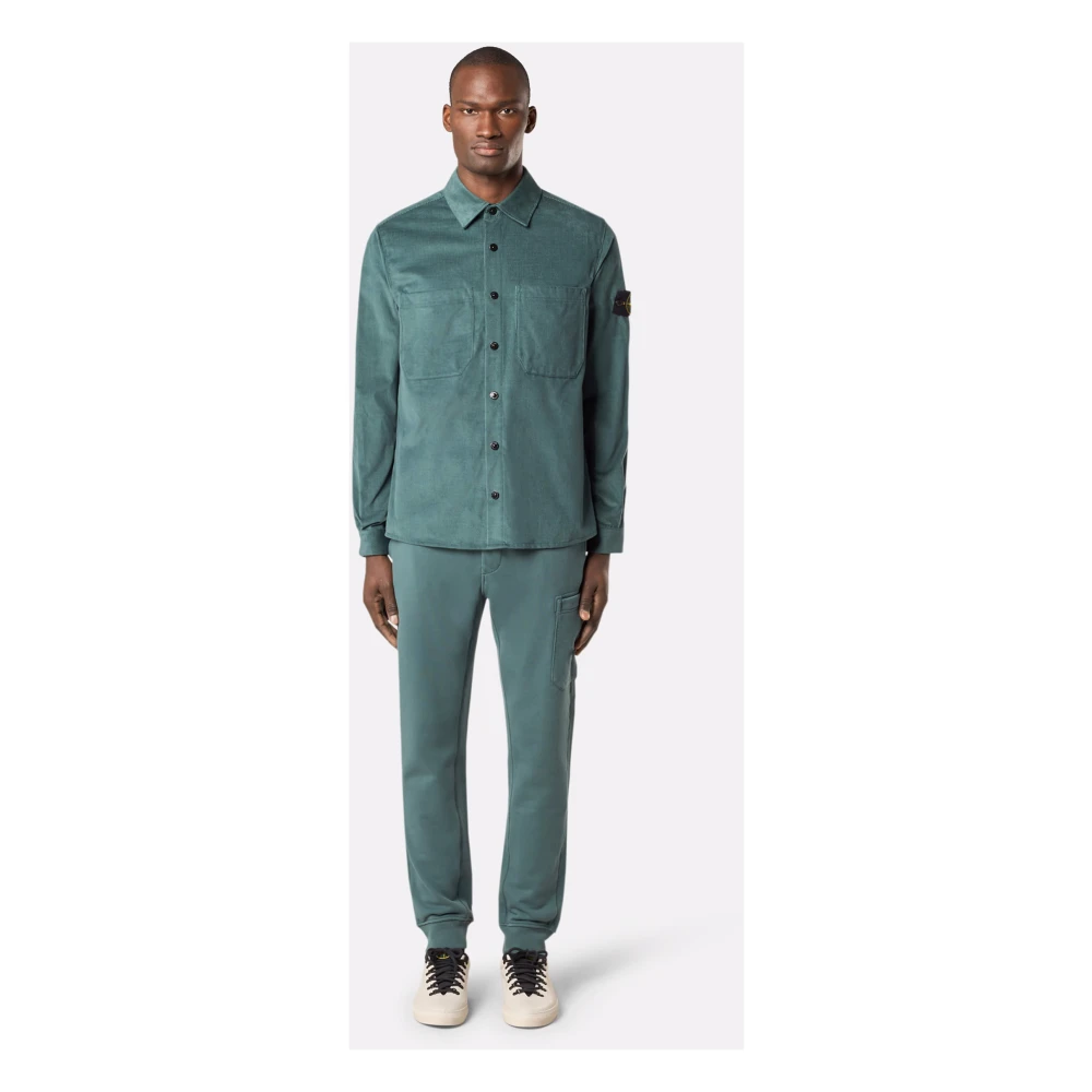 Stone Island Groene jas met zakken Green Heren