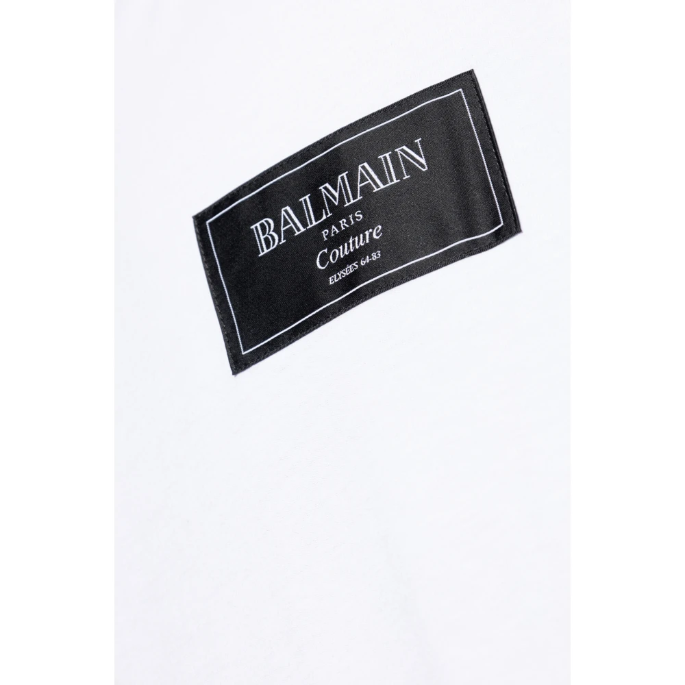 Balmain T-shirt met logopatch White Heren