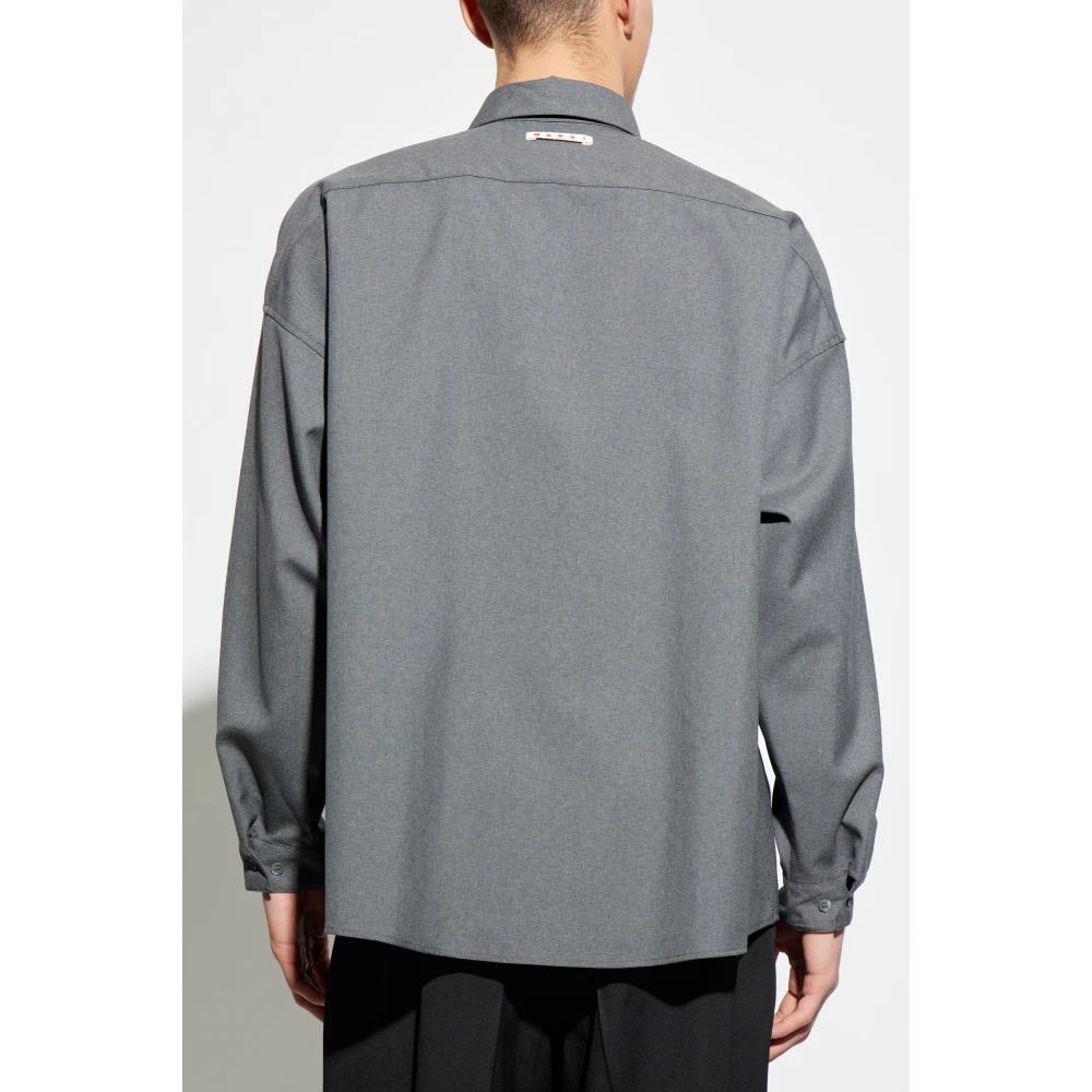 Marni Wollen shirt Gray Heren