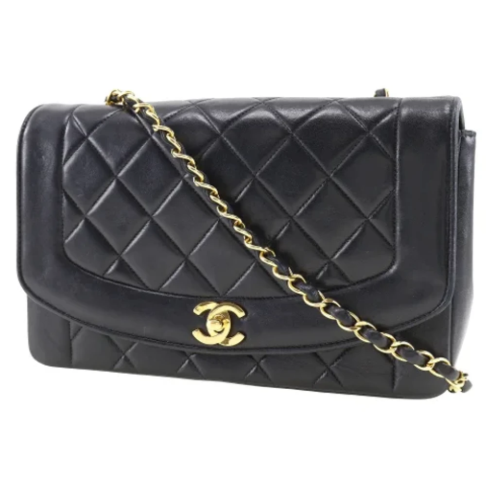 Chanel Vintage Pre-owned Leather shoulder-bags Black Dames