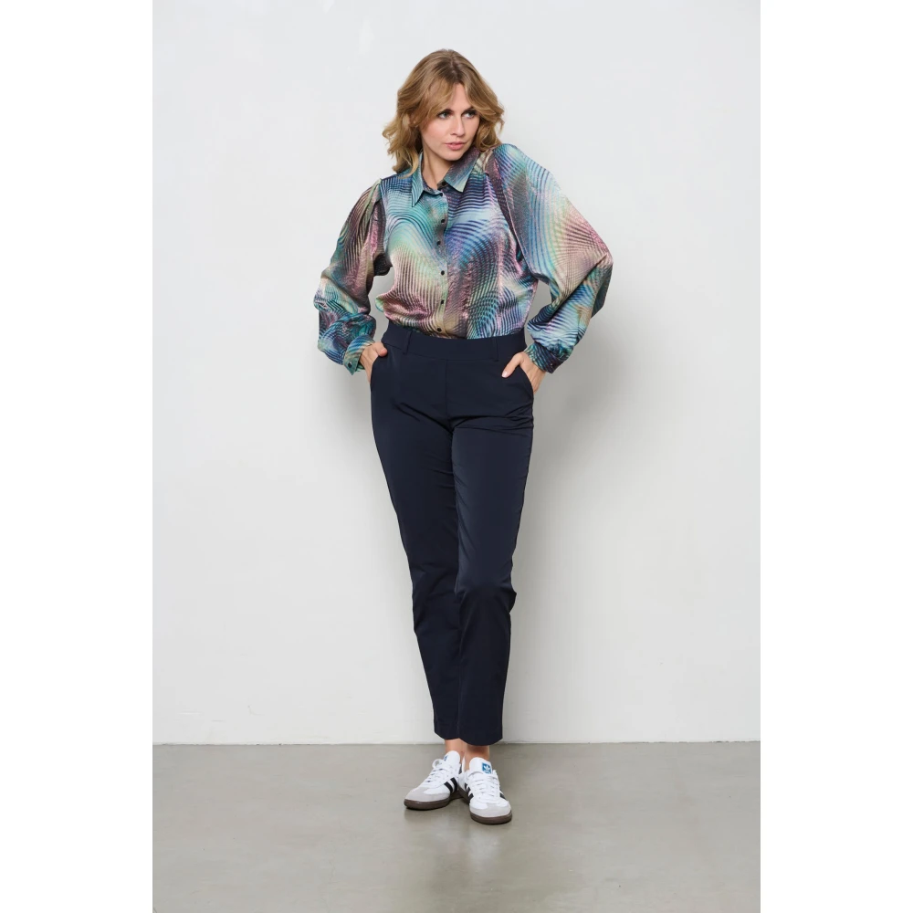 &Co Woman Slim Fit Broek Blue Dames
