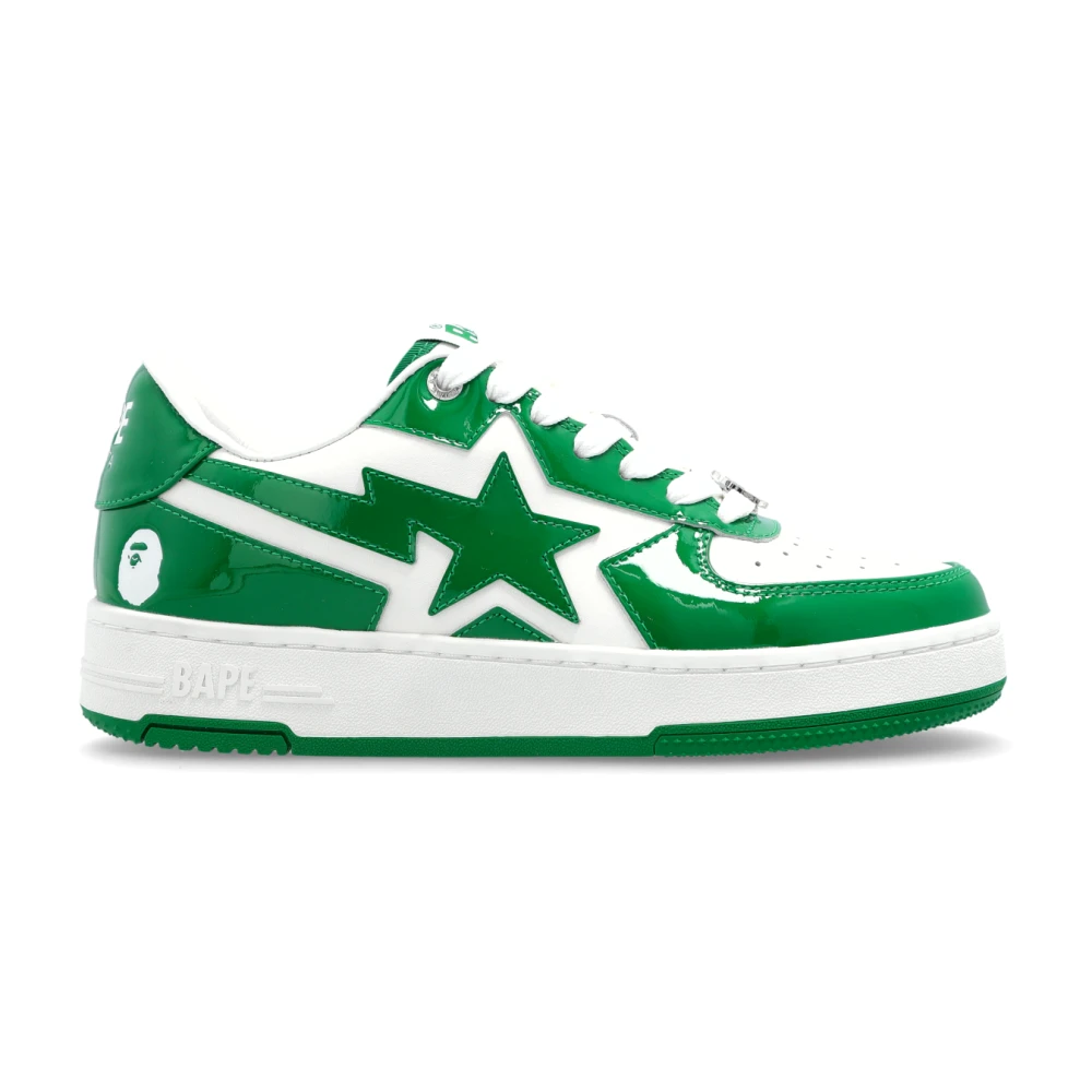 A Bathing APE Logo Sportschoenen Dames Schoenen Groen