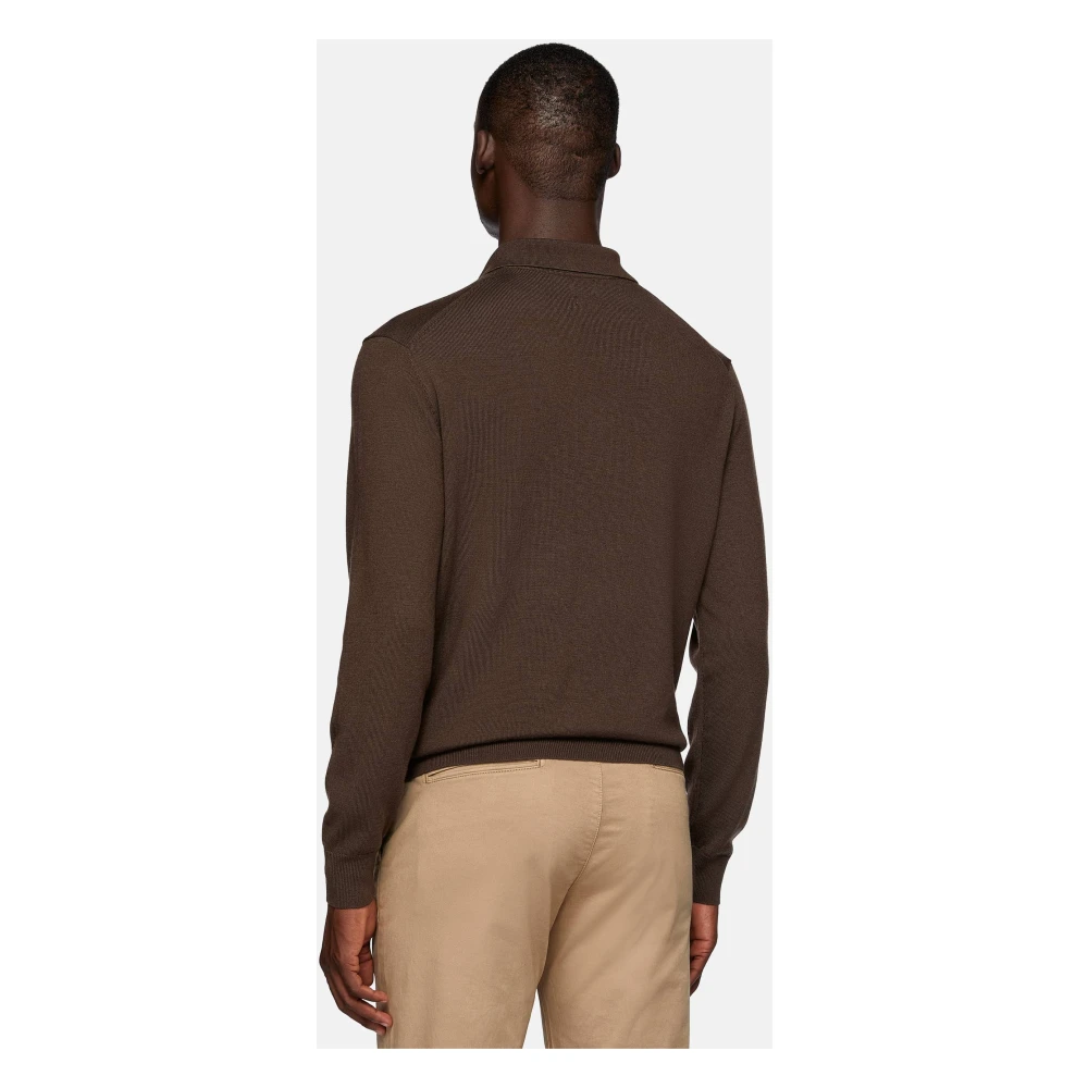 Boggi Milano Merino wol polo 12 Gg Blue Heren