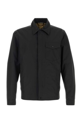 black-bonded-nylon-blend-shirt